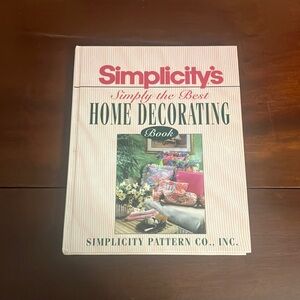 Vintage 1993 Simplicity’s Home Decorating Hardback Book Sewing Crafts